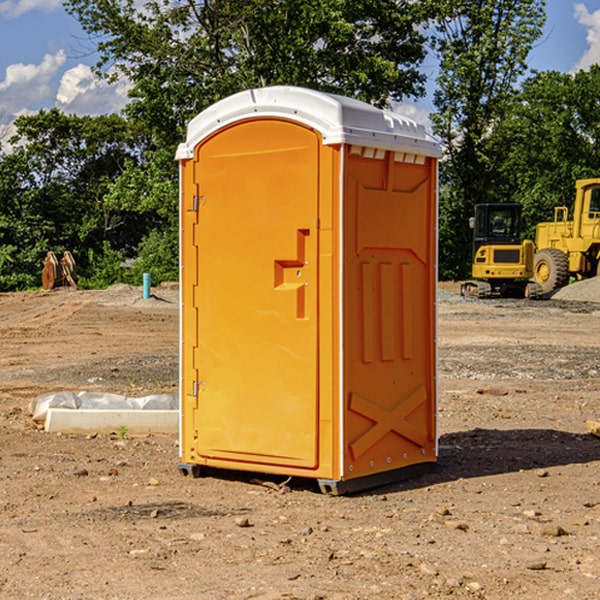 how often are the porta potties cleaned and serviced during a rental period in Marionville